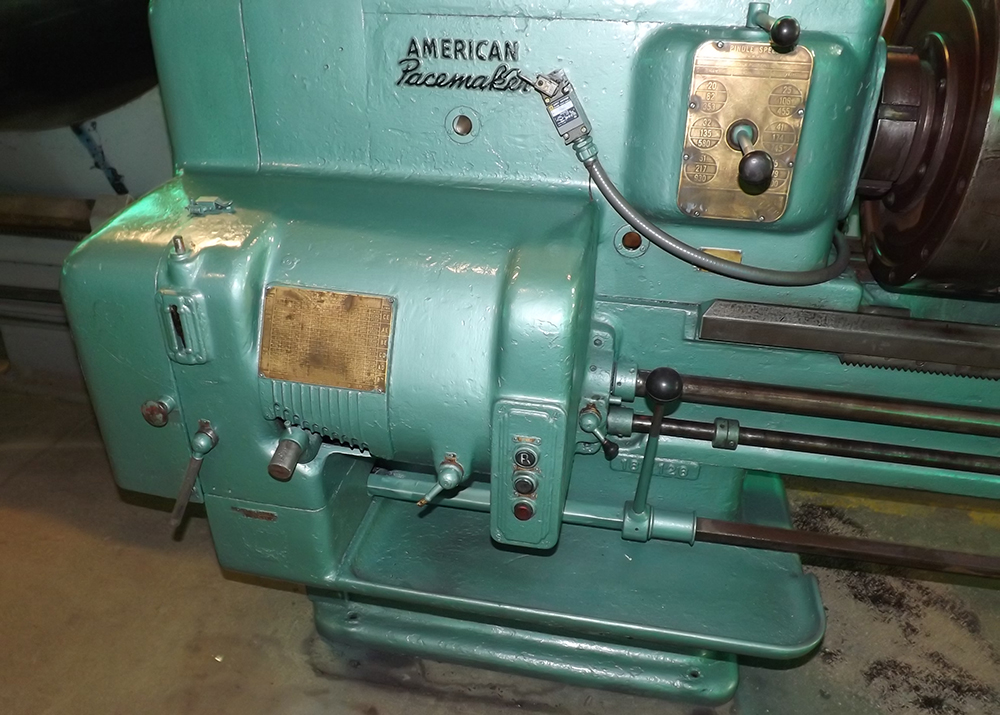 22" x 126" AMERICAN ... LATHE 2-1/4" SPINDLE HOLE