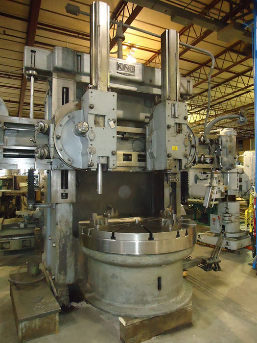 62" - 4 JAW CHUCK KING ... VERT. TURRET LATHE