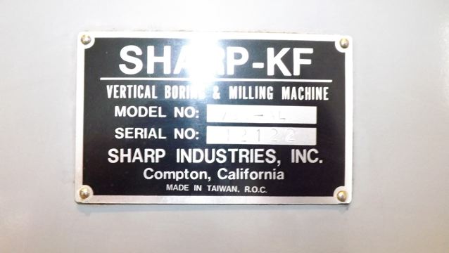 #4 ... 47" x 17" x 21" ... SHARP HEAVY DUTY VERTICAL MILL