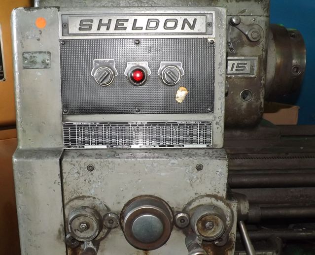 15" x 30" SHELDON ... LATHE 2-1/2" SPINDLE HOLE