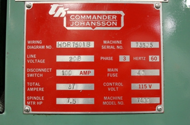 12" x 48" JOHANNSON ... RADIAL DRILL