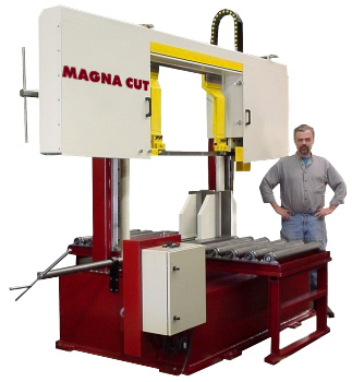 27.5" x 27.5" MAGNA-CUT ... SEMI-AUTOMATIC DOUBLE COLUMN BANDSAW